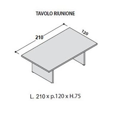 TAVOLO RIUNIONI 210X120
