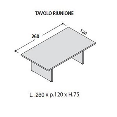 TAVOLO RIUNIONI 260X120