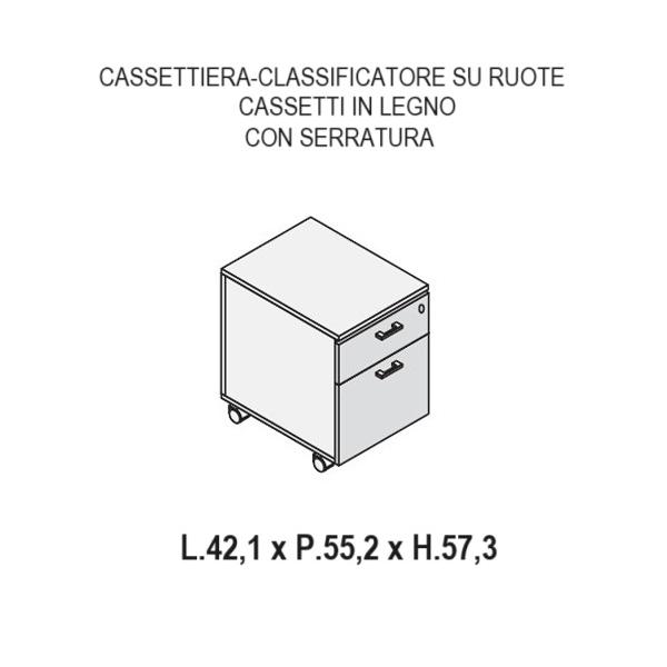 CASSETTIERA 1 CASSETTO-1 CLASSIFICATORE